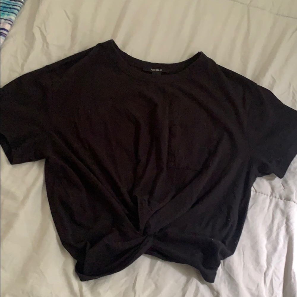 Black crop top